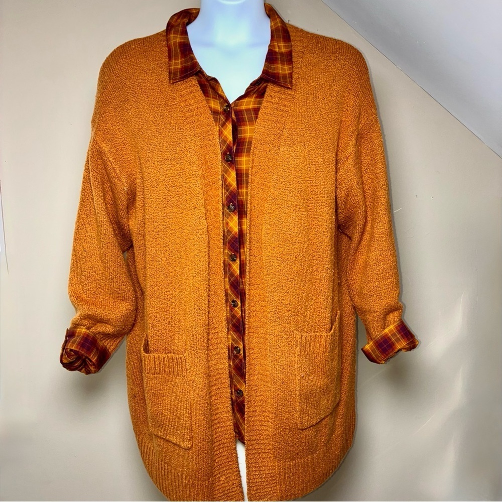 Plus Size Blouse & Cardigan Set- Blouse: Size 4X, Open Front Cardigan Size 1x